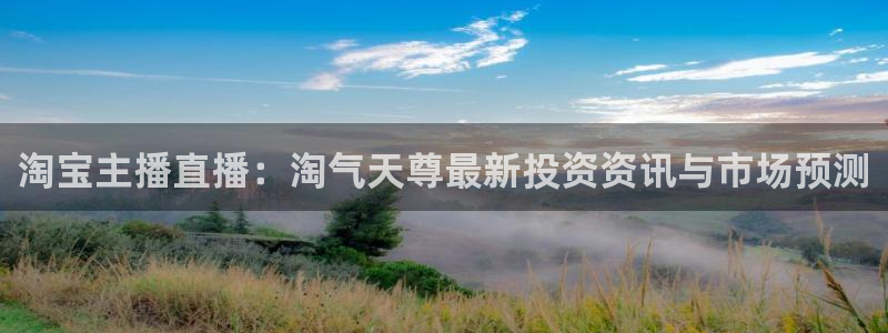 jrkan直播篮球：淘宝主播直播：淘气天尊最新投资资讯与市场预测